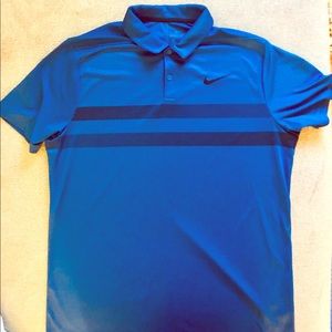Nike Dry Fit polo shirt Large Blue